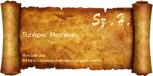 Szépe Herman névjegykártya
